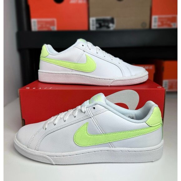 8 Nike Court Royale Women LifeStyle Casual Shoes White Barely Volt  749867 121 - Picture 1 of 6
